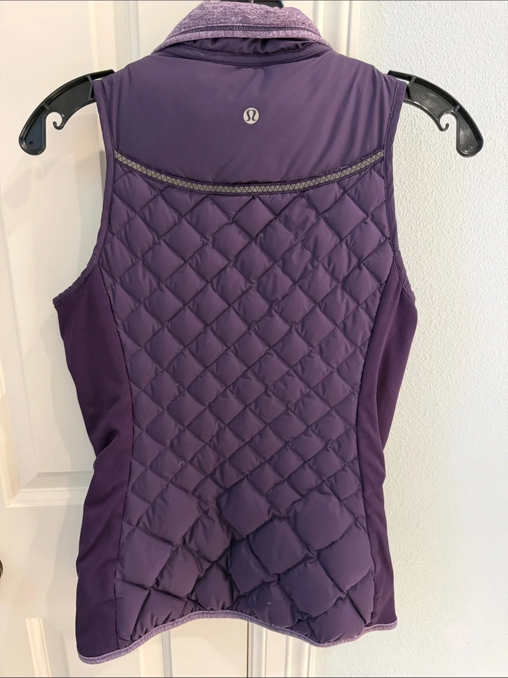 lululemon athletica Quilted Purple Vest with Heathered Collar